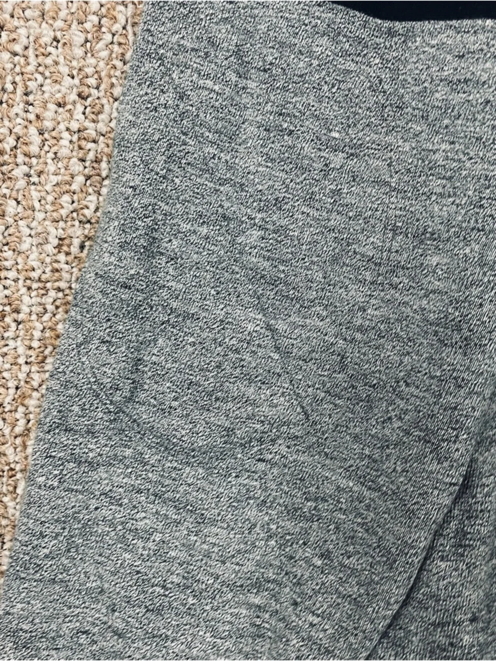 J CREW Oarsman Shirt Men XL Gray Stripe Heavyweight Elbow Patch Cotton T342